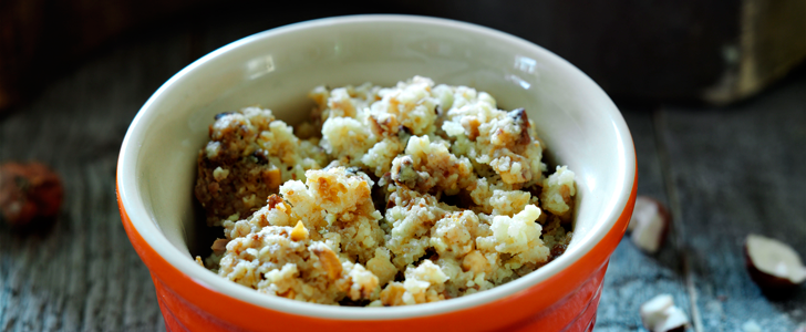 Recept på Glutenfri smulpaj med rabarber