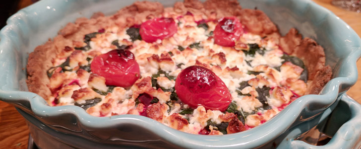 Recept på Rödbetspaj med fetaost