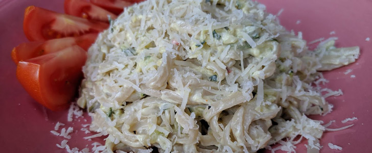 Recept på Krämig zucchini med pasta
