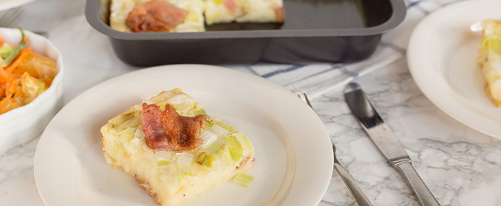 Recept på Glutenfri ugnspannkaka med bacon