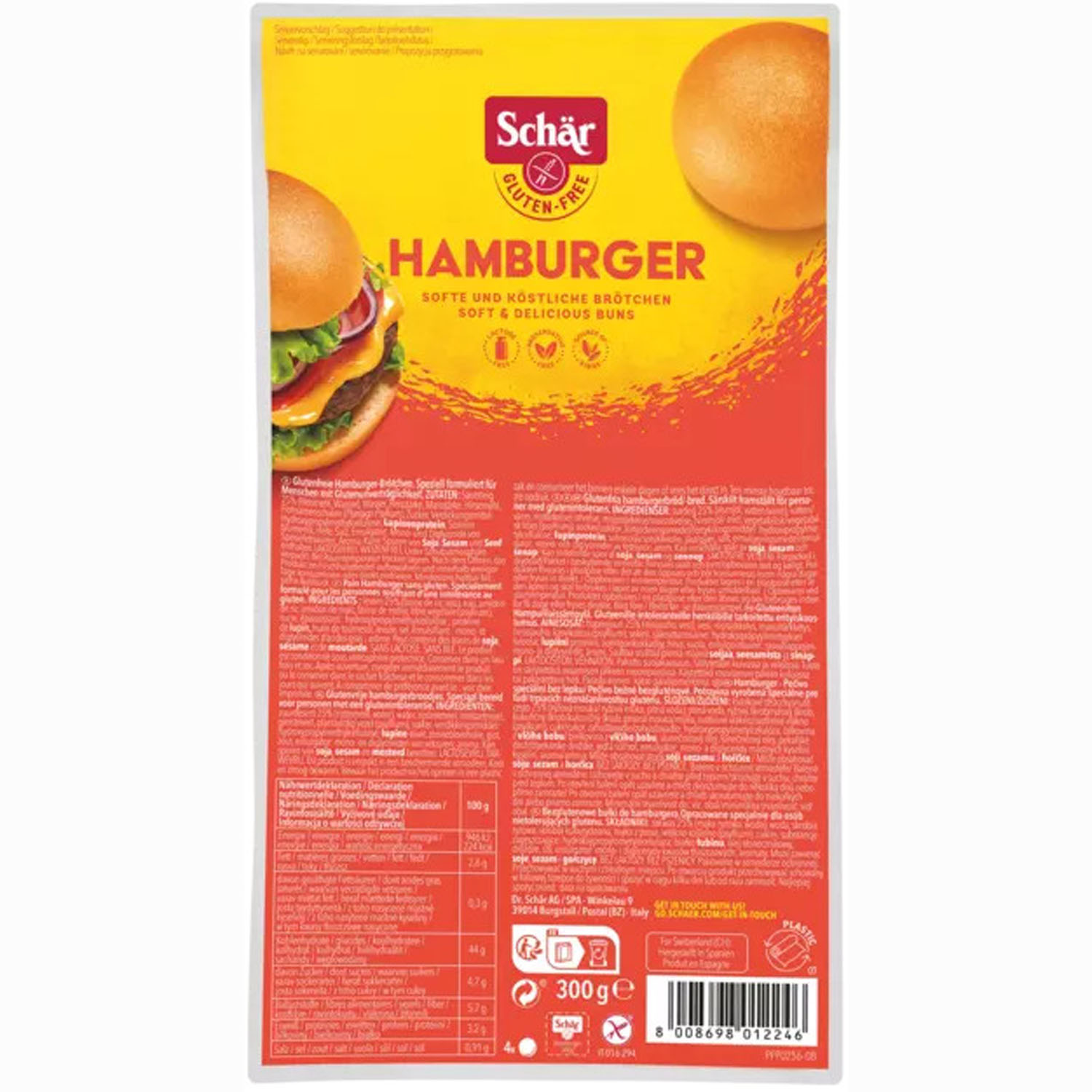 Schär Hamburgerbröd för 70,00 kr